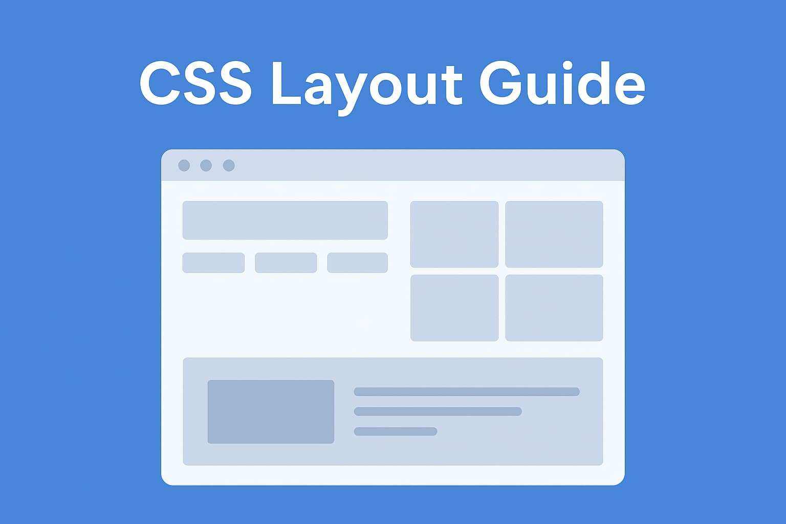 CSSレイアウト構築ガイドのイメージ図（FlexboxやGridによるレイアウト例）