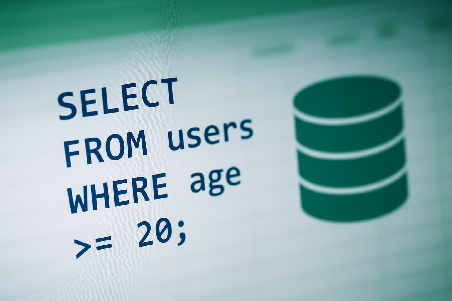 データベースから条件付きでデータを抽出するSQLのイメージ
