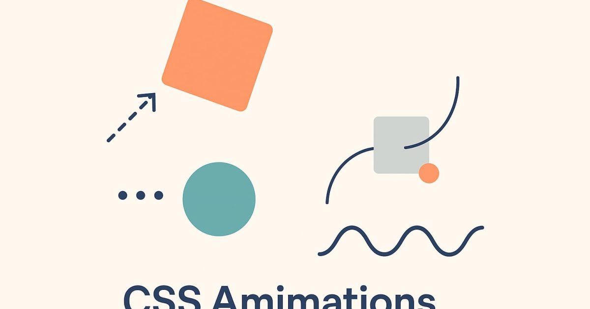 CSSアニメーションを抽象的な図形で表現したアイキャッチ画像