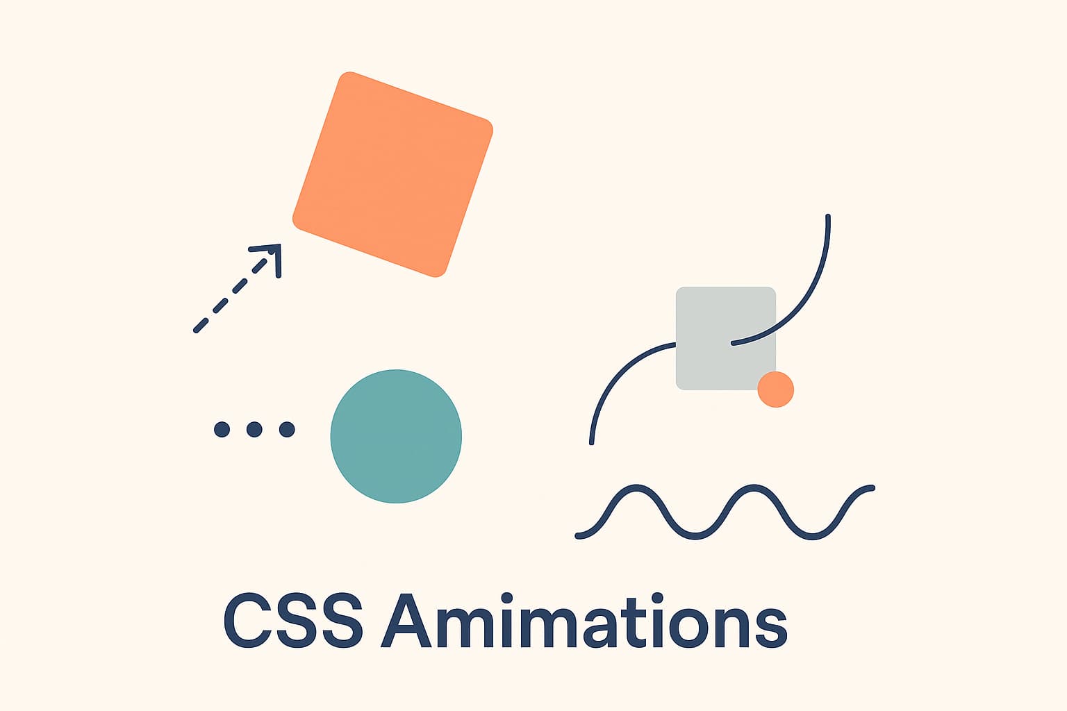 CSSアニメーションを抽象的な図形で表現したアイキャッチ画像