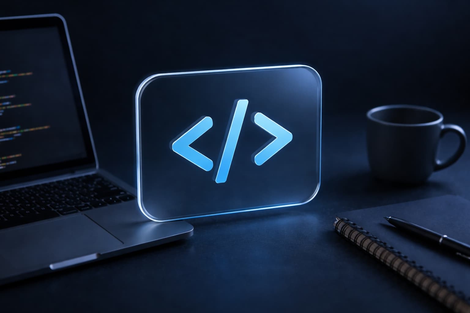 JavaScriptのアロー関数をイメージしたシンプルでモダンな開発環境のビジュアル