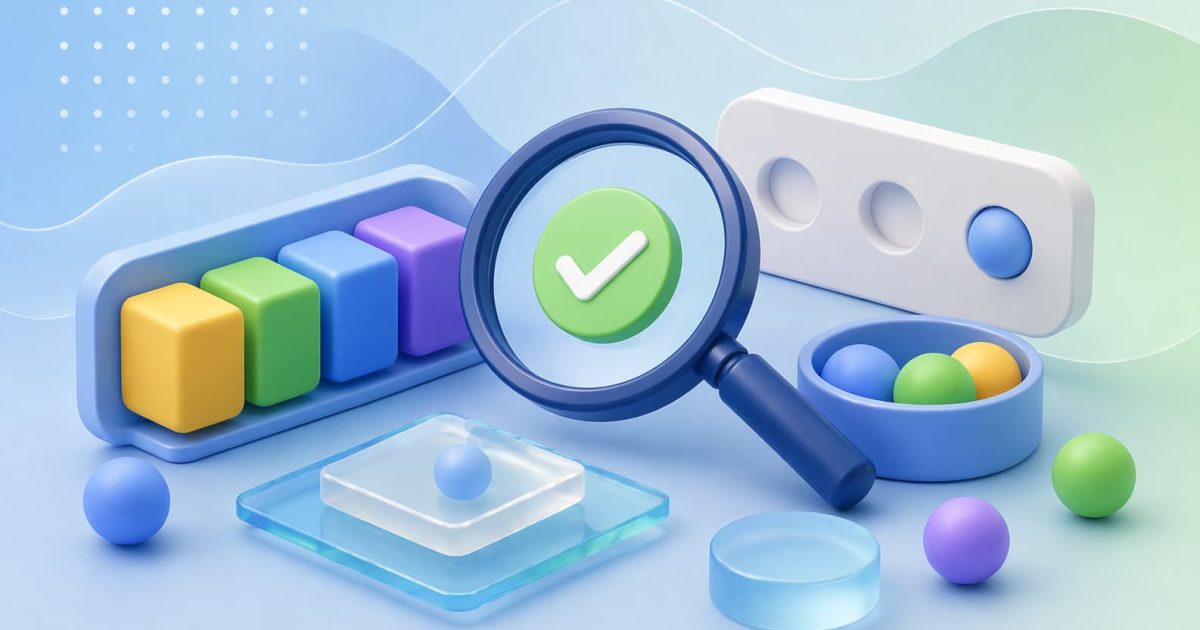 JavaScriptのincludes()による配列や文字列の存在チェックをイメージした抽象的なビジュアル