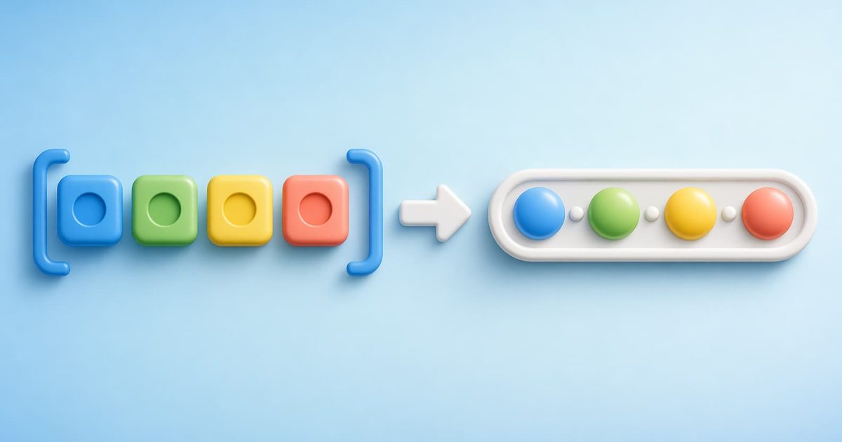 JavaScriptのjoin()で配列が1つの文字列に連結されるイメージ