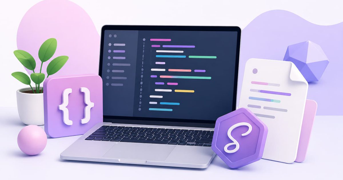 Sass(SCSS)を使った効率的なCSS設計とコーディングをイメージしたイラスト