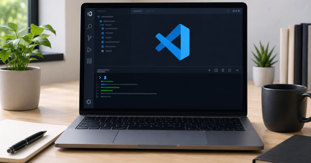 VS Codeの統合ターミナルを活用してコマンド操作を行う開発環境のイメージ